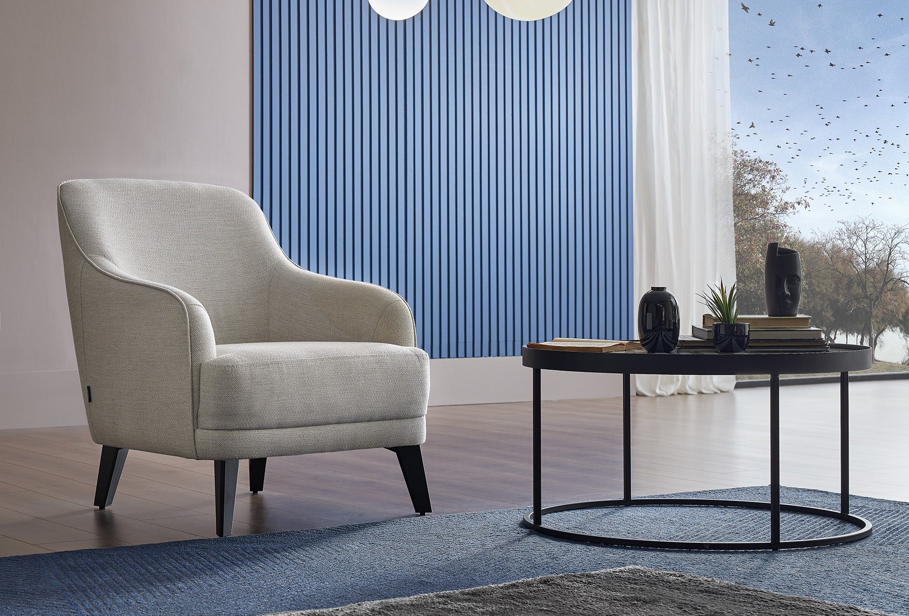 US Grace Armchair 2127 K2 GK:14208 Light Gray AR:301