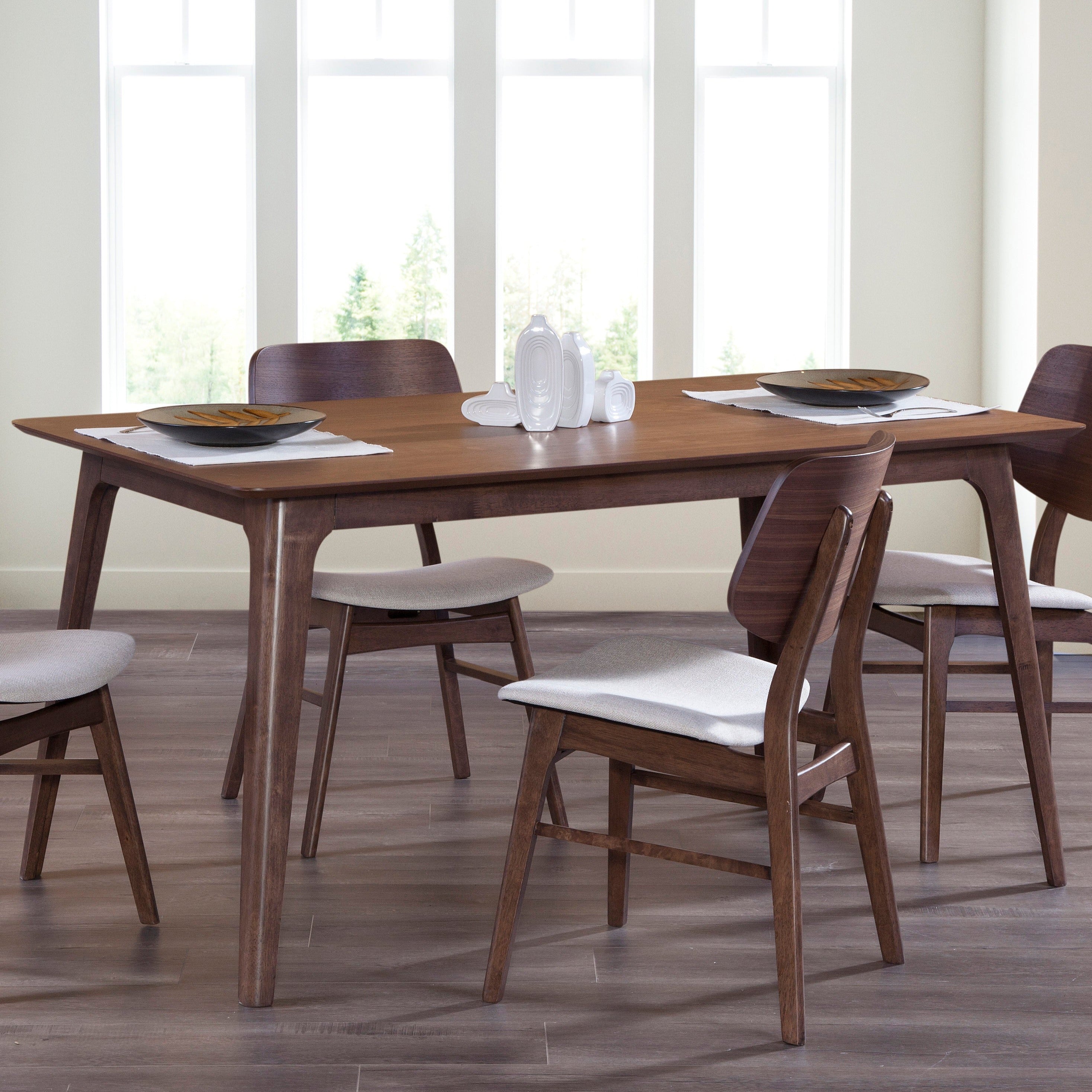 D1651-11 OSCAR Rectangular Dining Table 35" x 60" Natural Walnut Finish