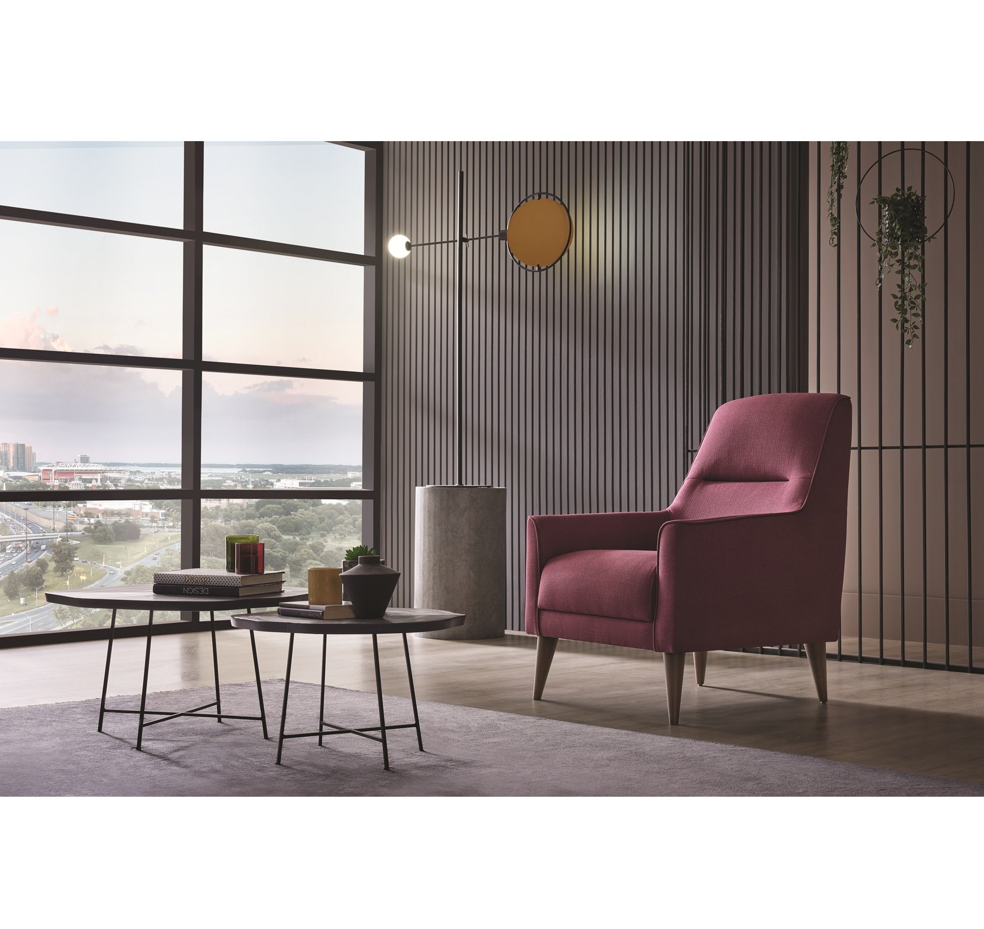 US Alto Armchair 2117 K1 GK:13006 Dark Pink AR:301