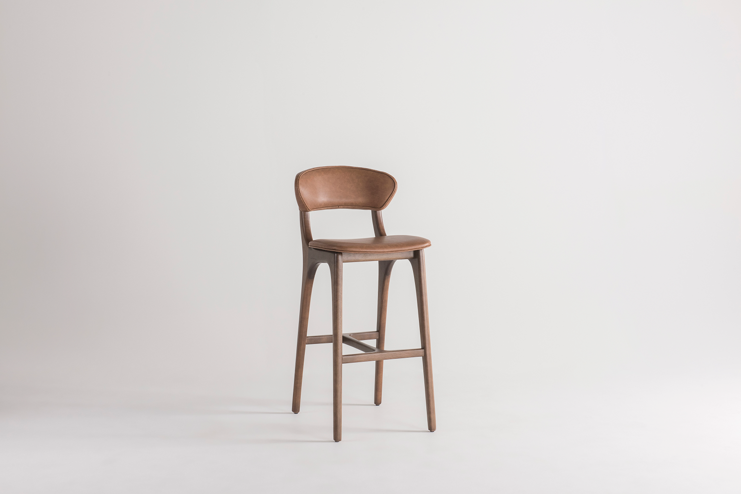 ECLESIA Barstool (Counter Height 26.7") E16 Wood Finish/T-6101 FAbric