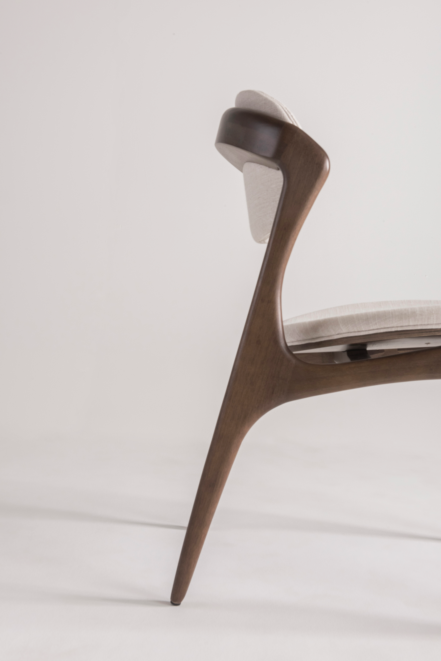 CLARA Dining Chair E16 Wood Finish/T-2039 Fabric