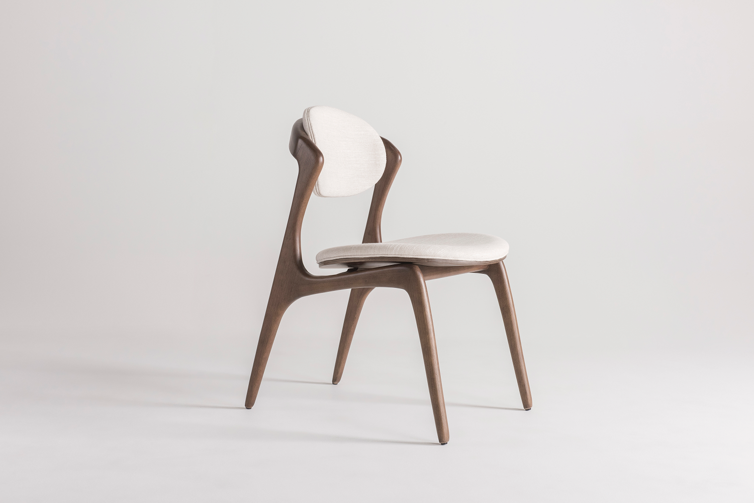 CLARA Dining Chair E16 Wood Finish/T-2039 Fabric