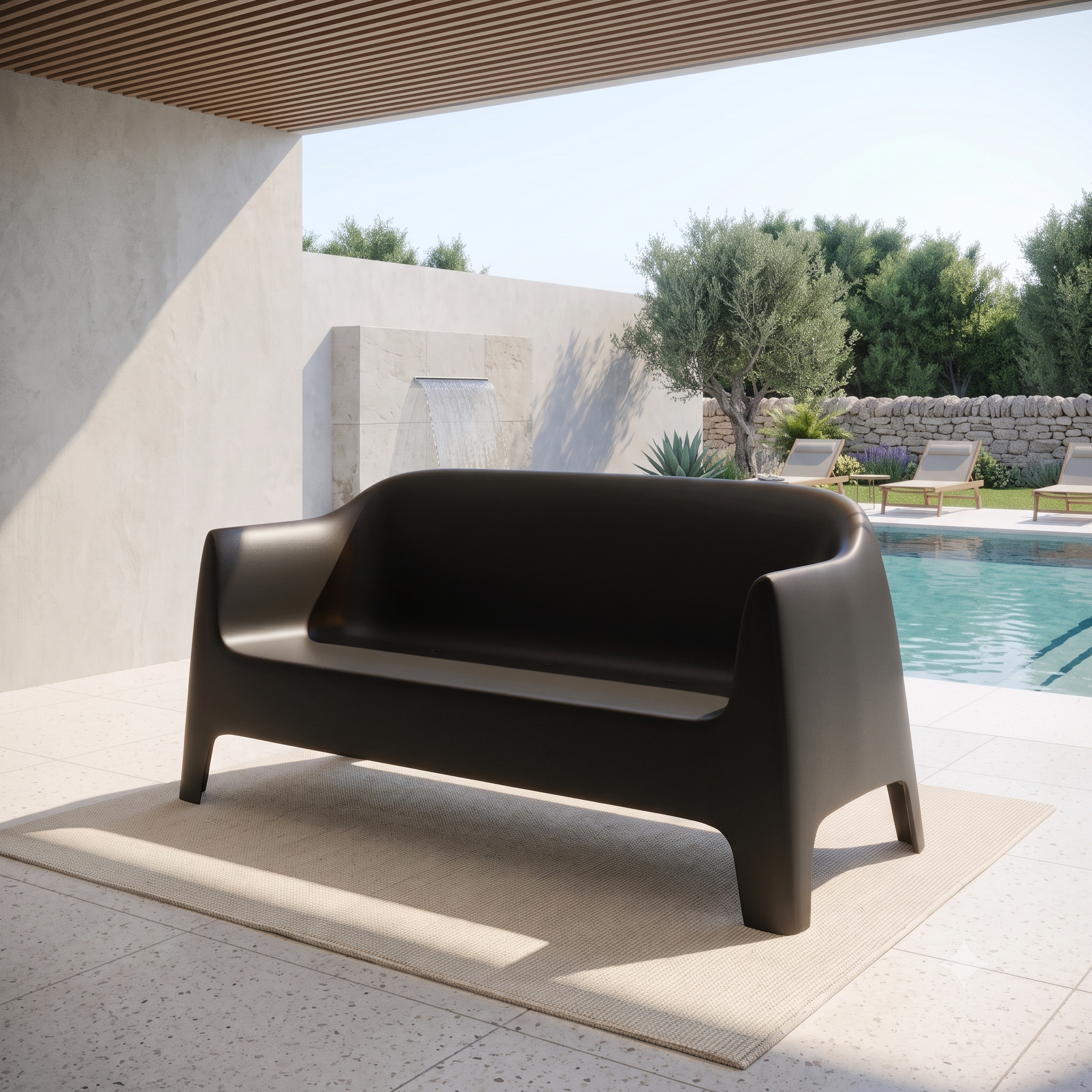 55022 SOLID SOFA 70¾"x31½"x31½" BLACK