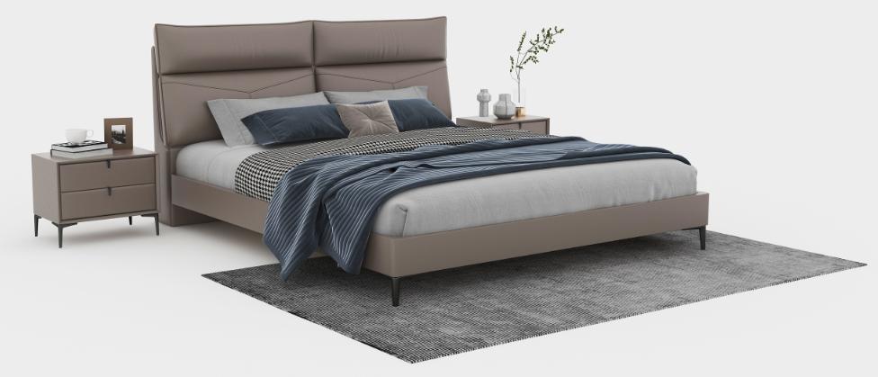 GENOVA King Bed (Headboard+Rails+Slats)