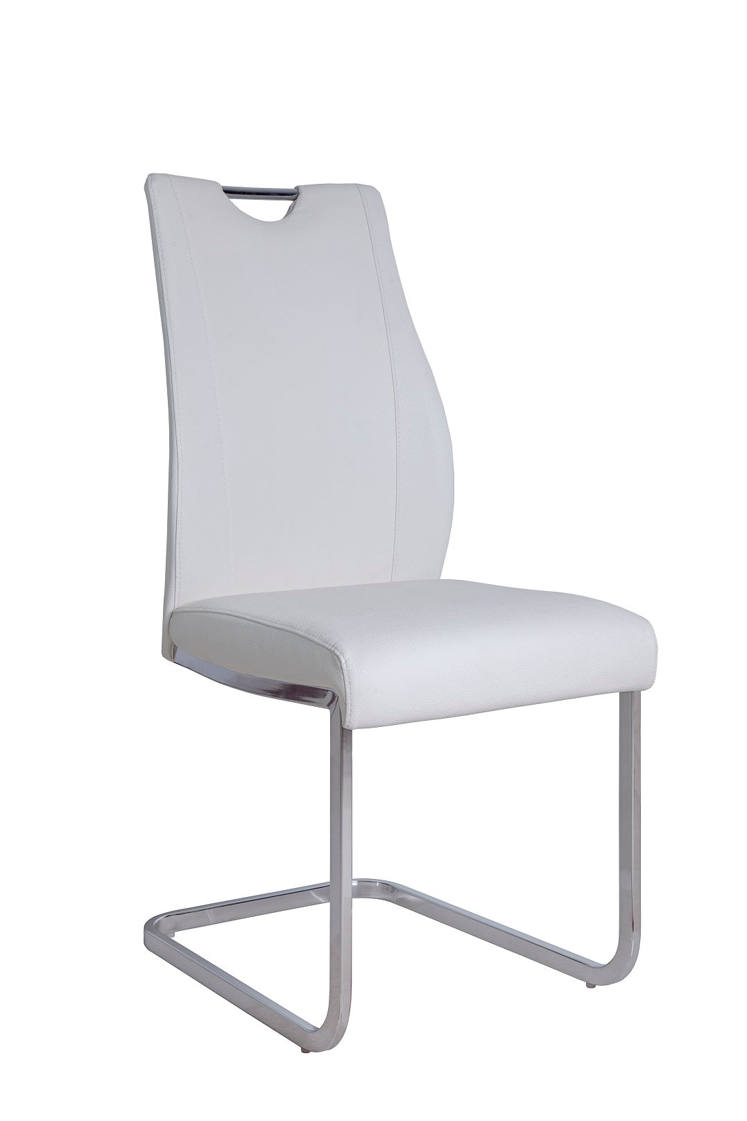 F2133 Round Dining Table + (4) HDS-5053 Dining Chair White