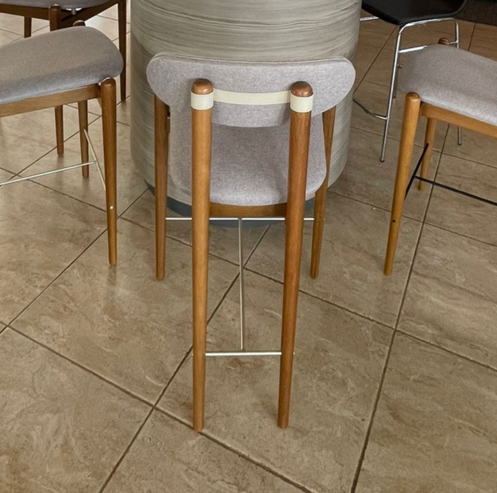CAD936 MID Barstool Amendoa/I 19/Brown Strap
