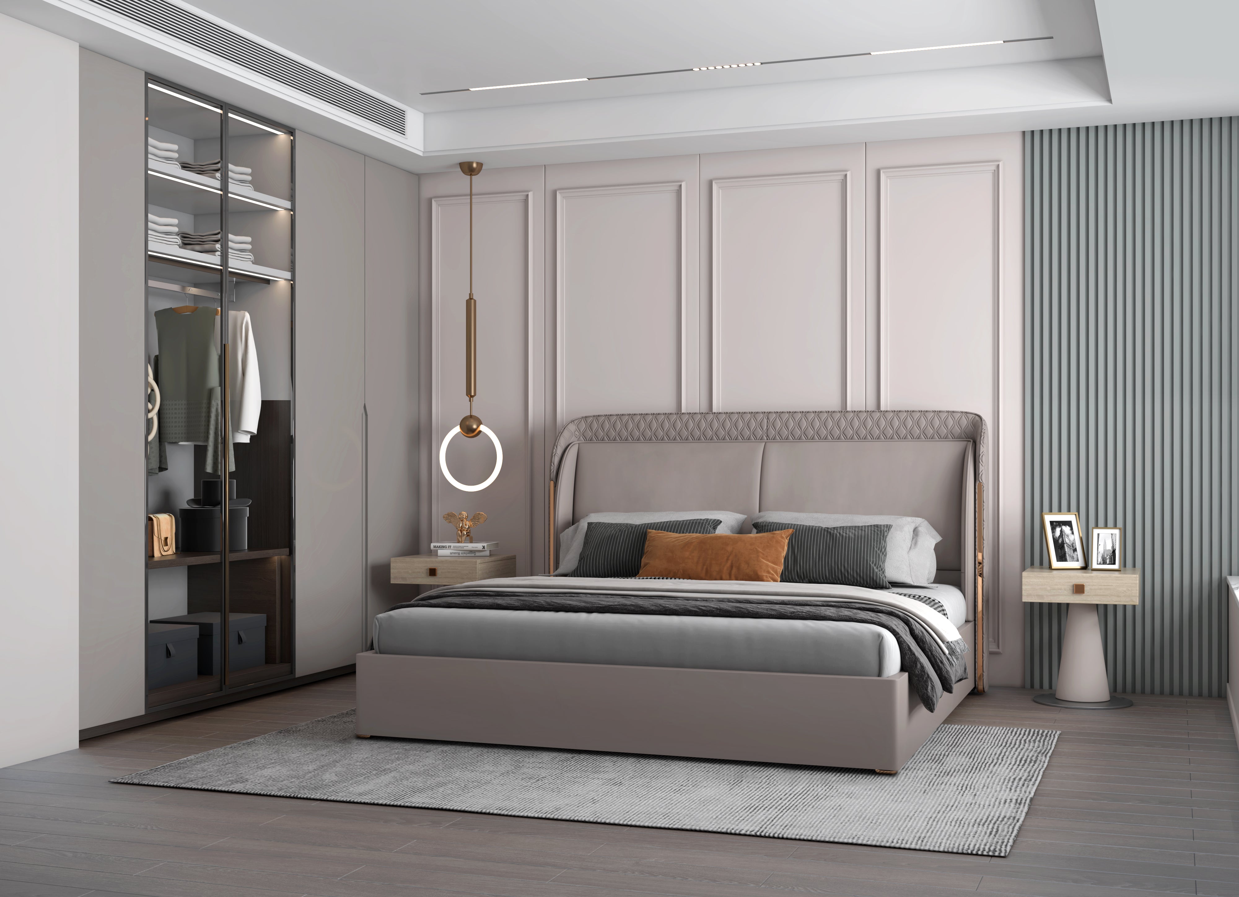 ISABELLA Queen Bed Taupe