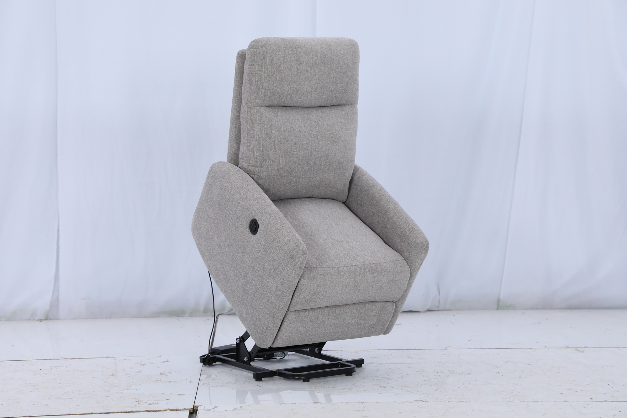 Lalas Lift Recliner Light Grey Fabric (NEA-07)