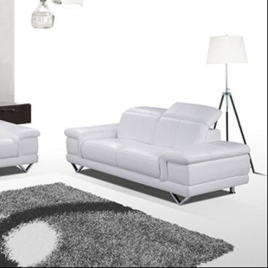 LD-498 2-seater Sofa, D04 Snow White PU