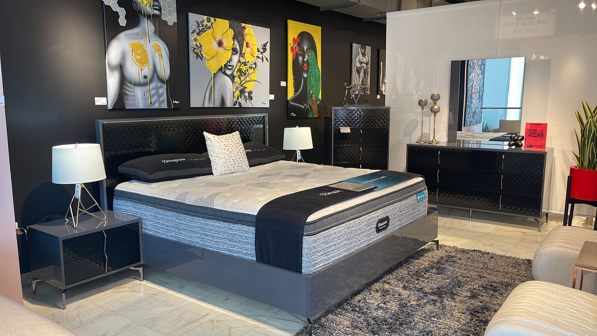 Osiris - King Bed + Dresser + Mirror + Nightstand