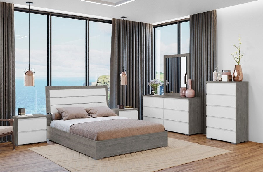 Vistamar King Size UV White/Grey Wood Grain