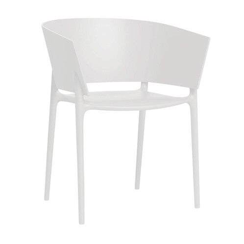 65005 AFRICA ARMCHAIR 22 ¾"X20 ¾"X29 ½" WHITE