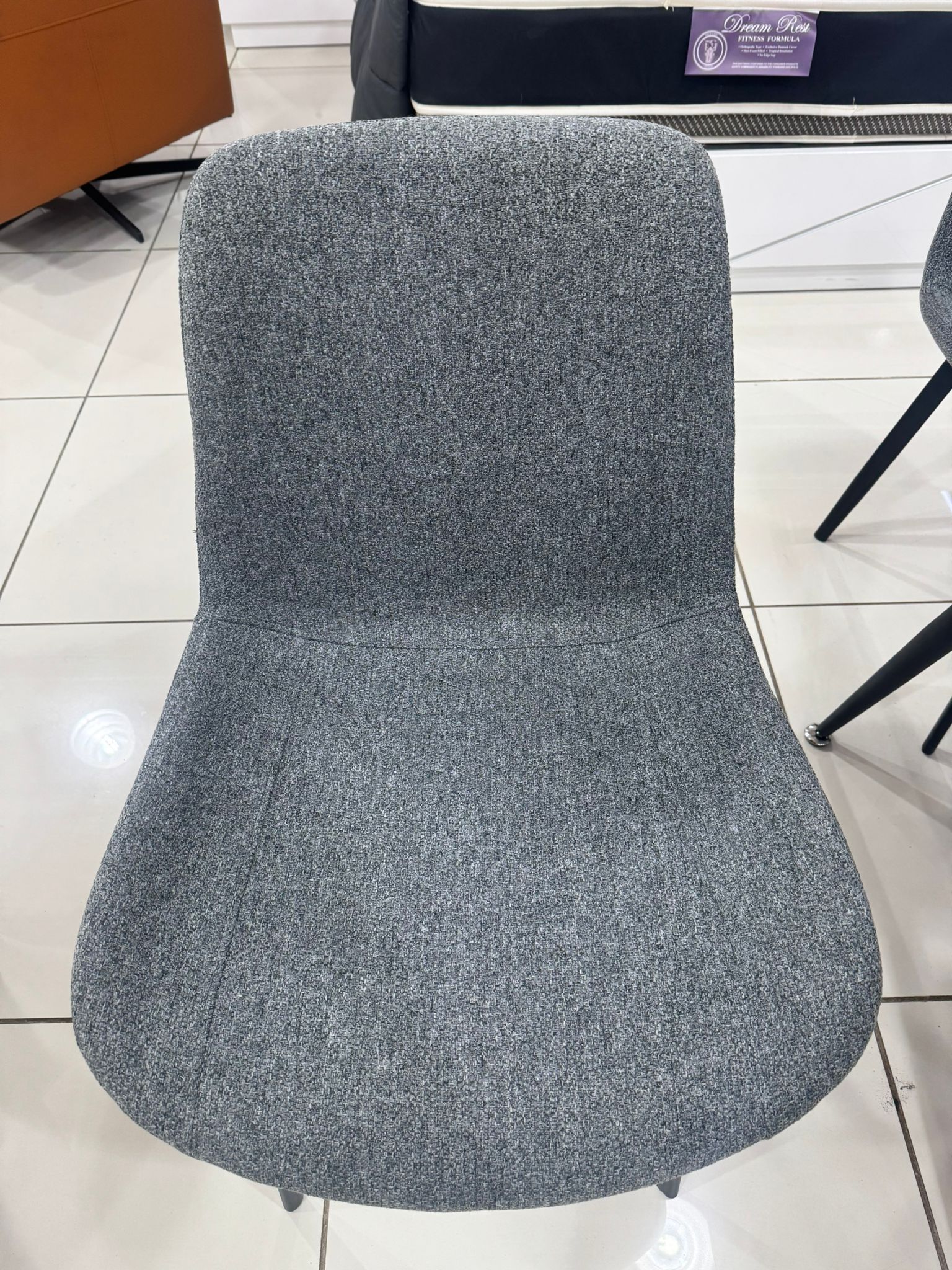 BELLMAR Side Chair(KD) 512 Matte Black/GAVA91 Grey Fabric