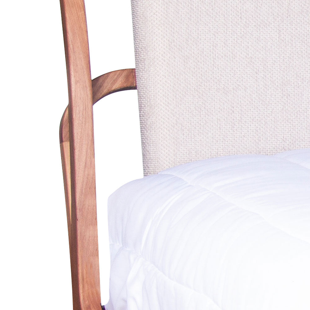 AFRODITE Bed Queen Size Castanho/TEC G20