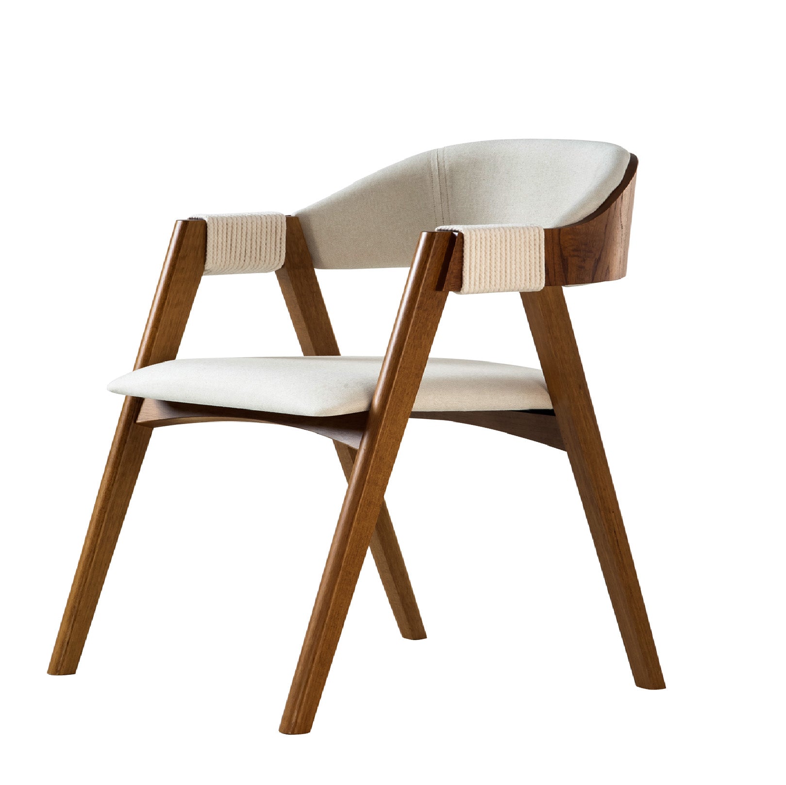 CORDA Lounge Chair Crú/H-92 Fabric/Imbuia
