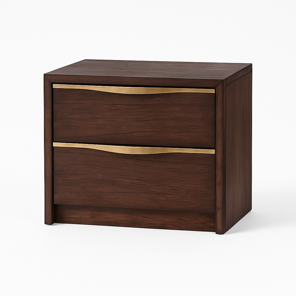 NATALIE Nightstand 2-dwr Brown