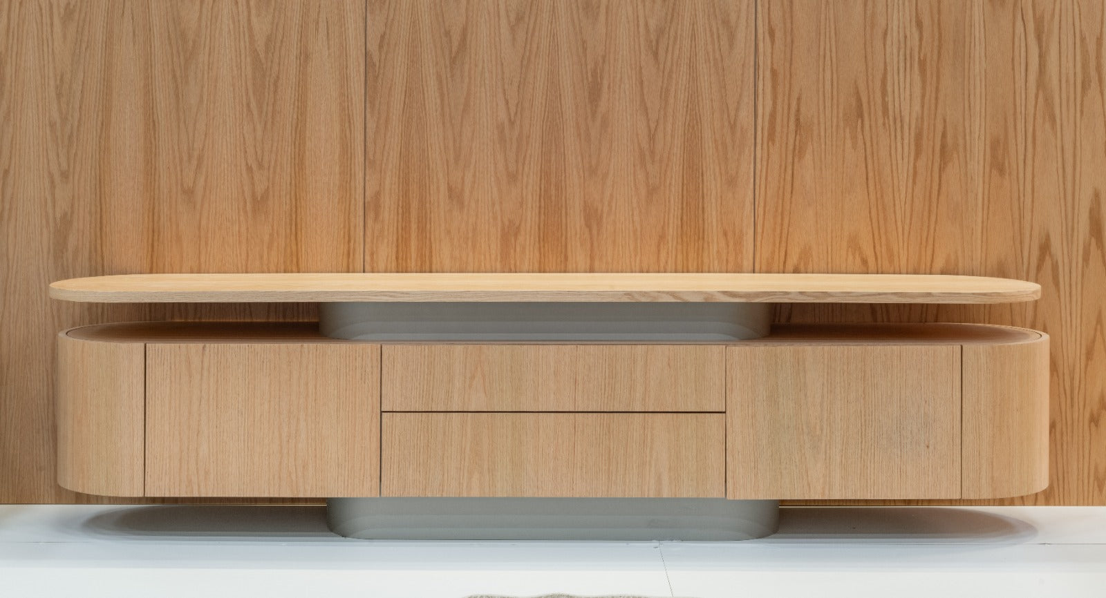 EMOZIONE Buffet 78.8"L Carvalho (Tall Height)(Oak) Damasco/J115 Rose Lacquer