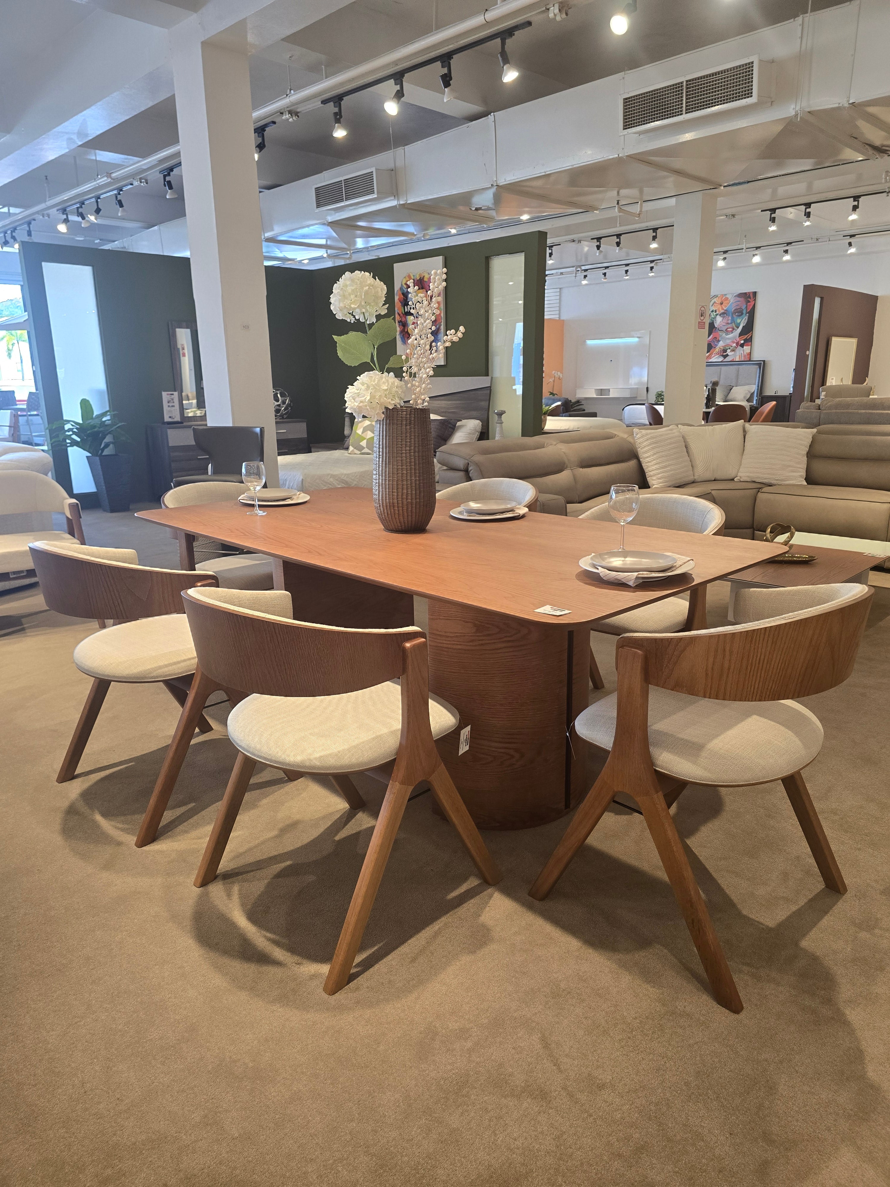 DANTE Dining Chair Amendoa/H75 Sand Beige Fabric