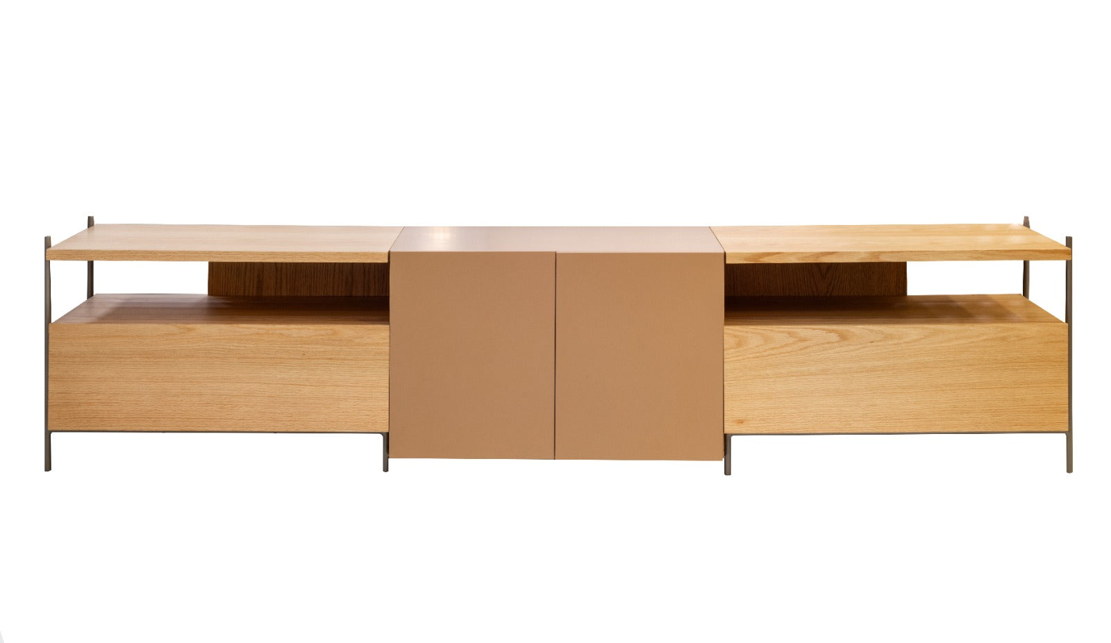 ANA GIULIA Console 94.5"L Carvalho (Oak) Damasco/J115 Rose Lacquer