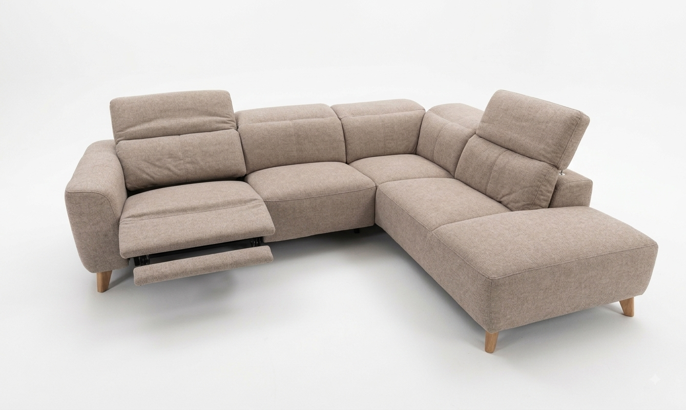 RS-13569 Sectional Power Recliner Sofa (RIGHT FACING) / USB & PWR HDREST/SRI-03 Fabric