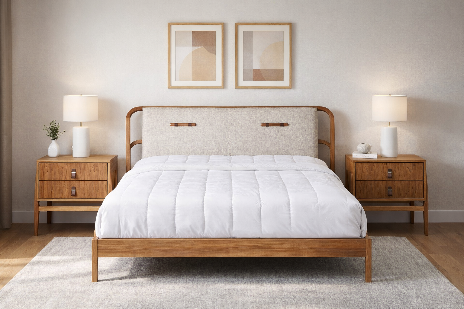 AFRODITE Bed Queen Size Castanho/TEC G20