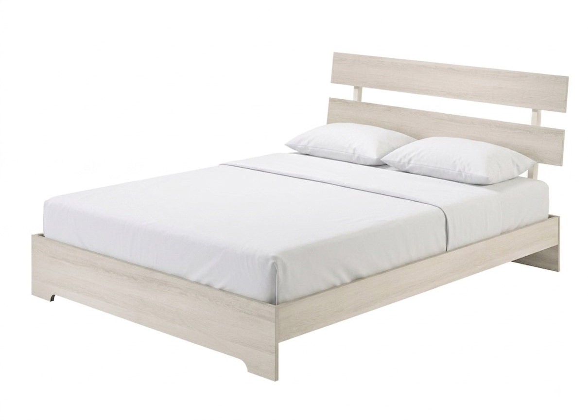 B6982-F-BED ATTICUS Full Bed Ash White