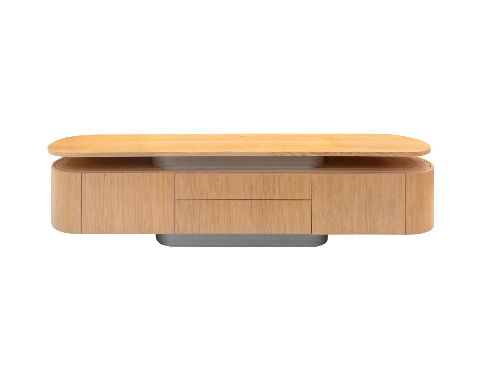 EMOZIONE Console 78.8"L Carvalho (Low Height)(Oak) Damasco/J115 Rose Lacquer