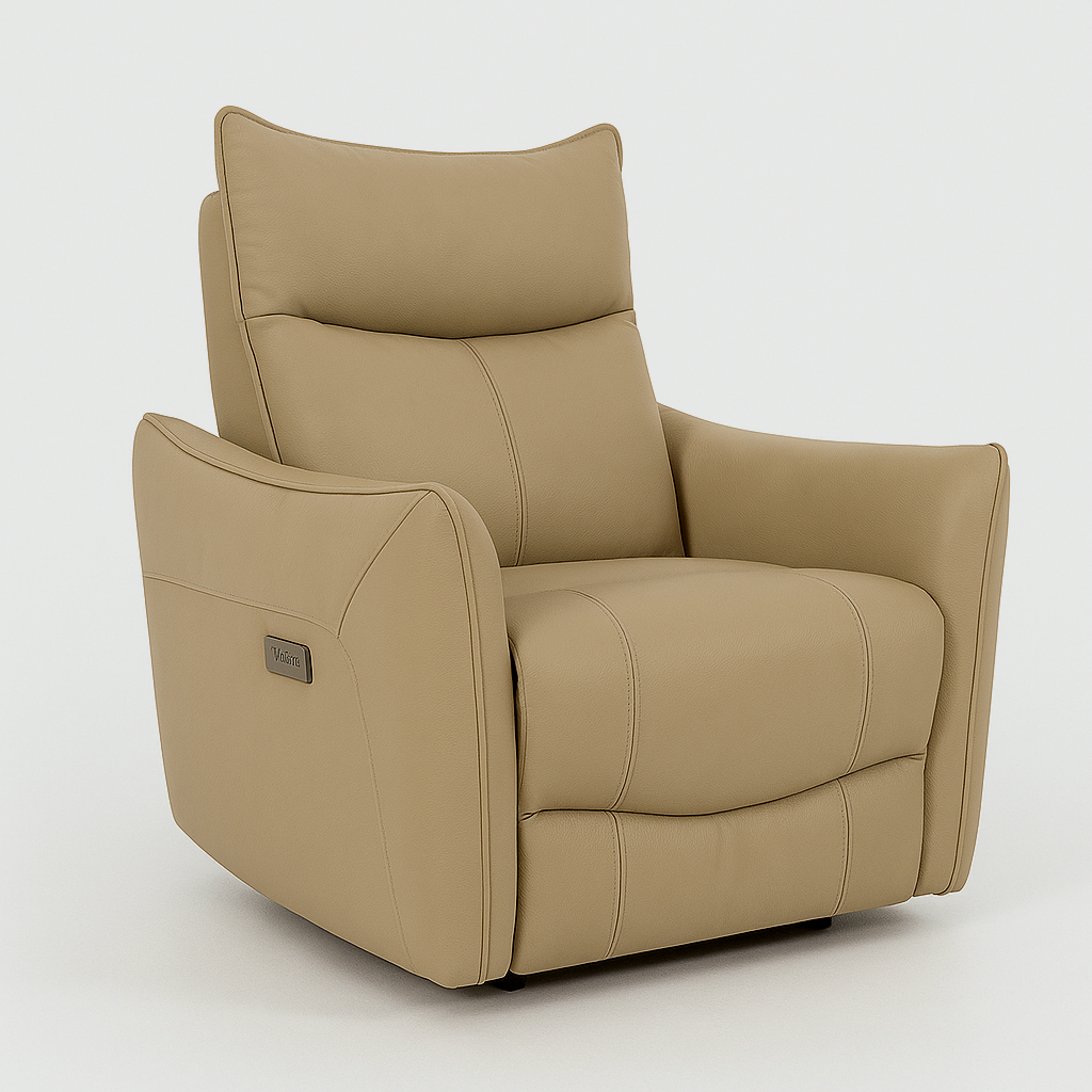 GRACE Chair Power Recliner w/ Adj Headrest/Lumbar Leather  800