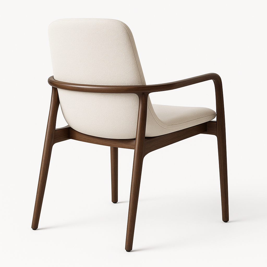 Lynae Dining Chair w/arms Miel E16/T-6098 Beige PU