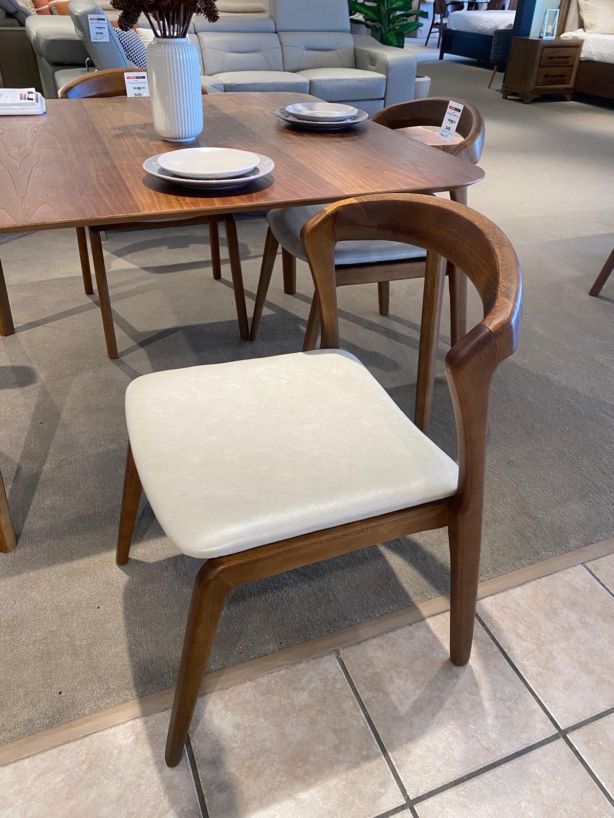 CECILIA Dining Chair Stackable E16/6094 Beige Leather