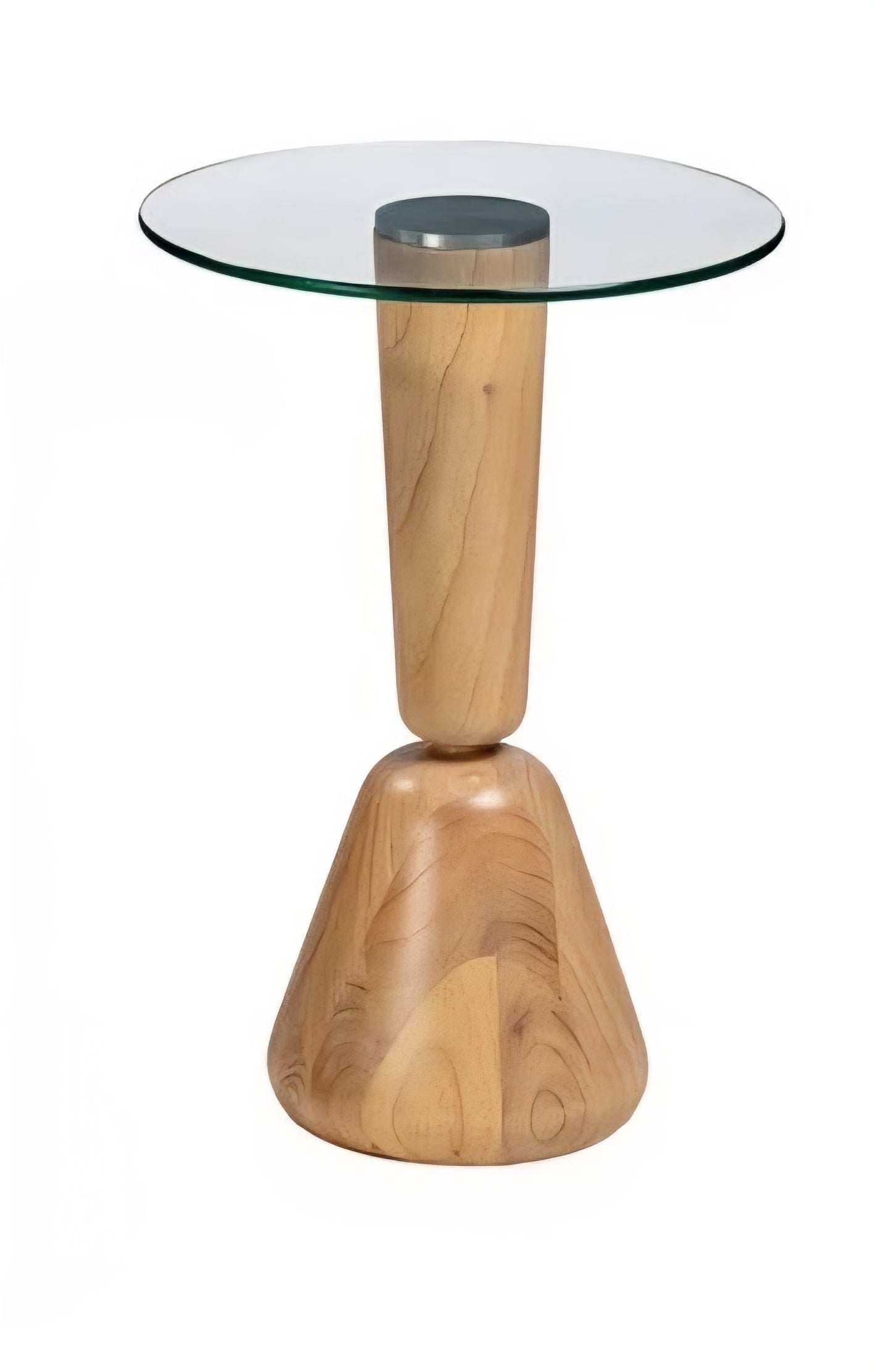 DUO Side Table (High) Paja/Glass Top