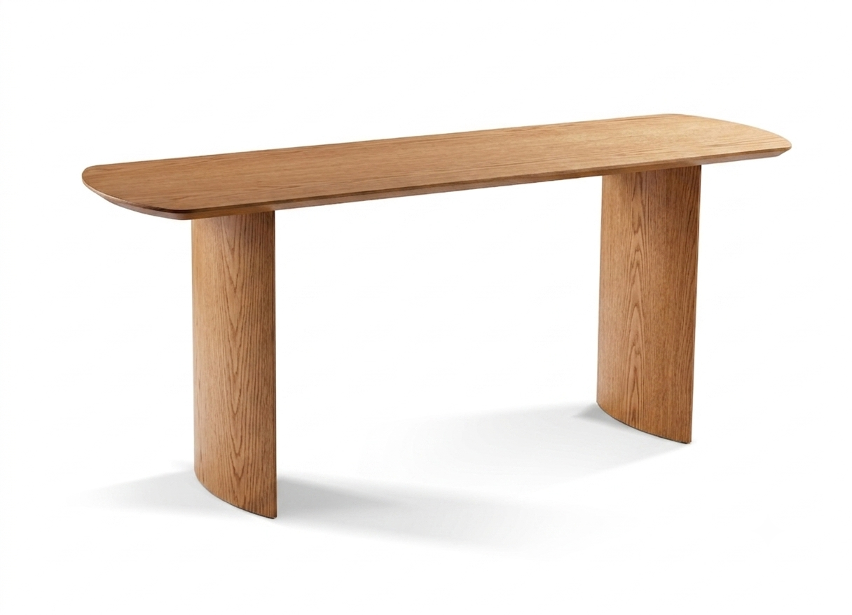 99956 IOLANDA Console 70.9"W x 19.7"D x 29.5"Ht Carvalho (Oak) Amendoa (Almond)/Wood Top