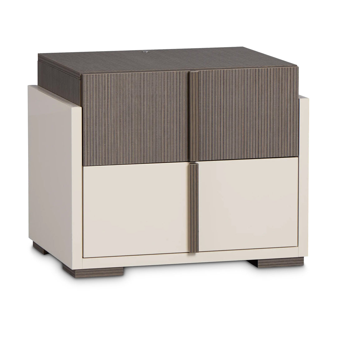 Livia Bedroom set King Bed+Dresser+Mirror+Nightstand Hazelnut Taupe