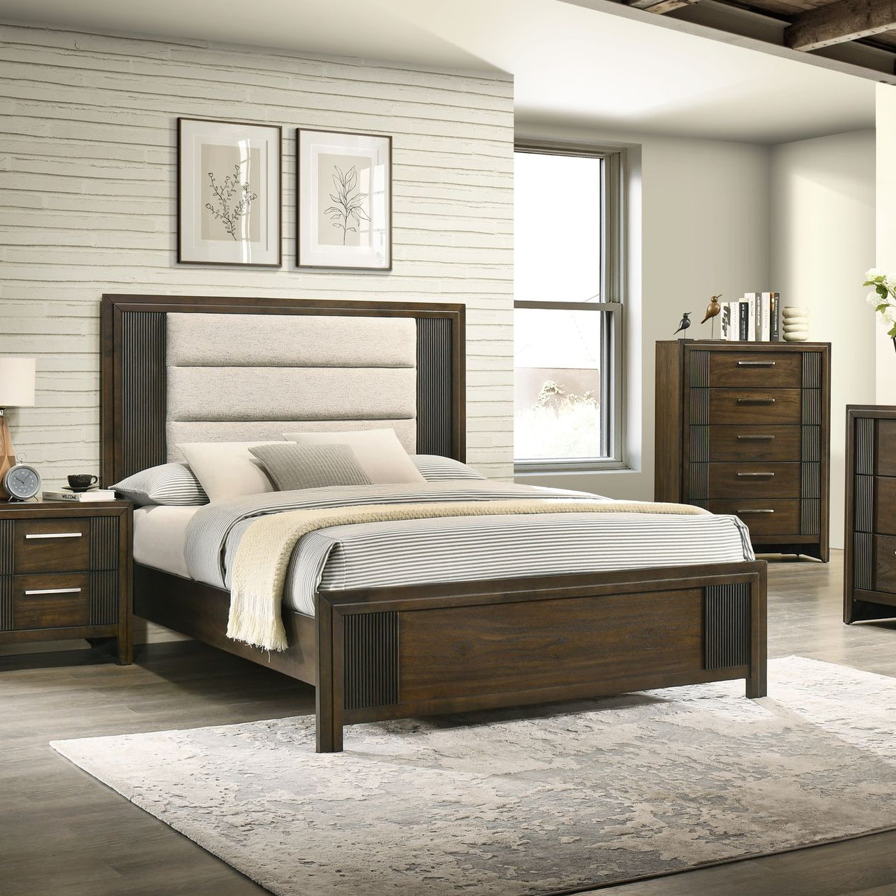 B310 BRANX Queen Bed Brown