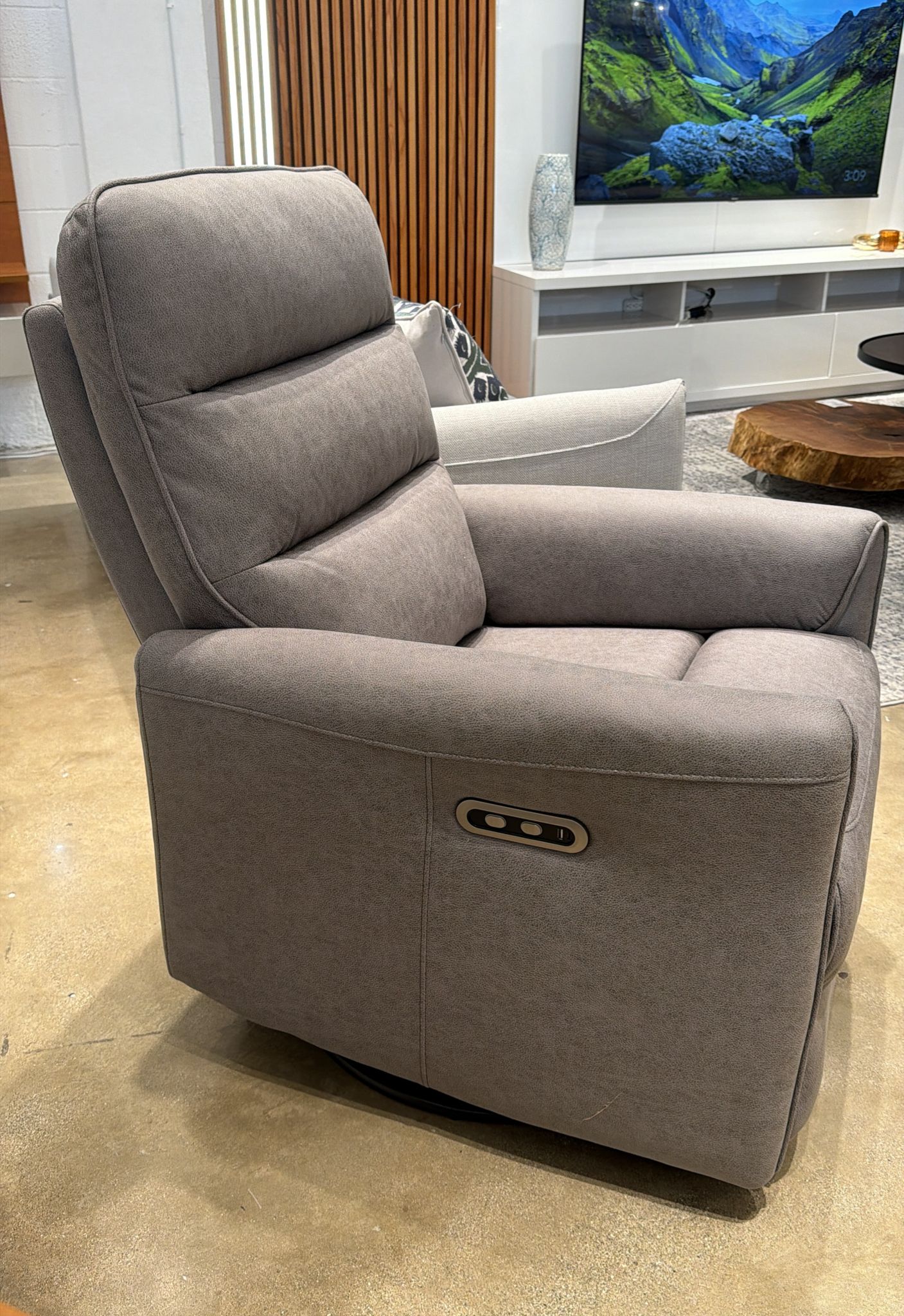 UM2344A Power Recliner Swivel Glider Chicago Grey