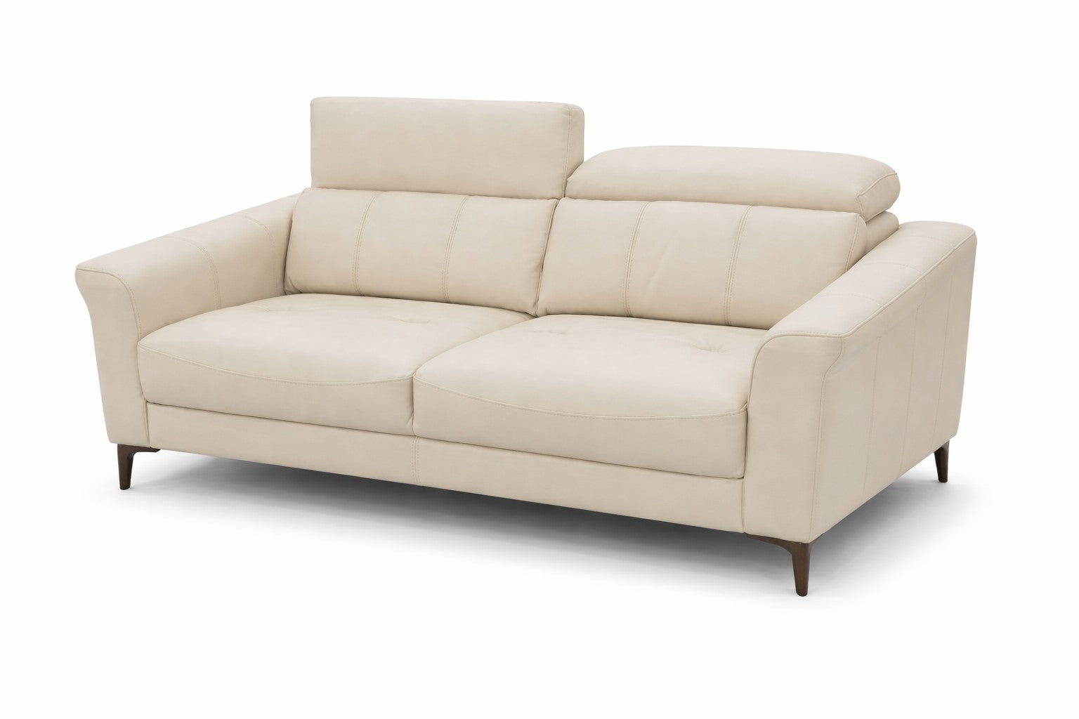 FD3508 2-seater Sofa w/USB Port 642B Beige Leather Touch