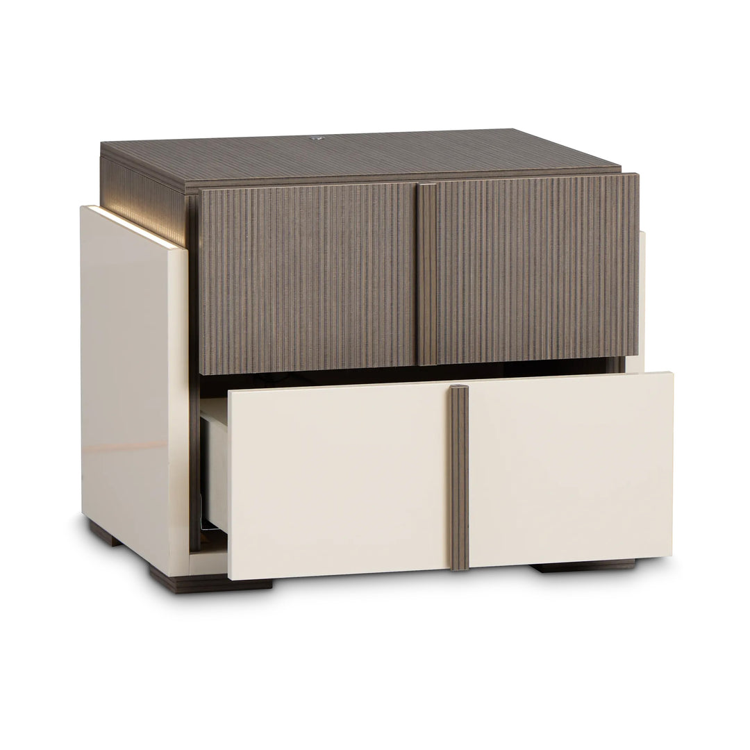 LIVIA Nighstand Hazelnut Taupe