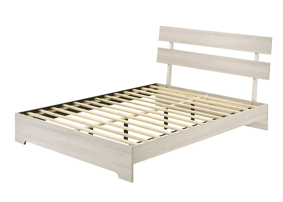 B6982-F-BED ATTICUS Full Bed Ash White