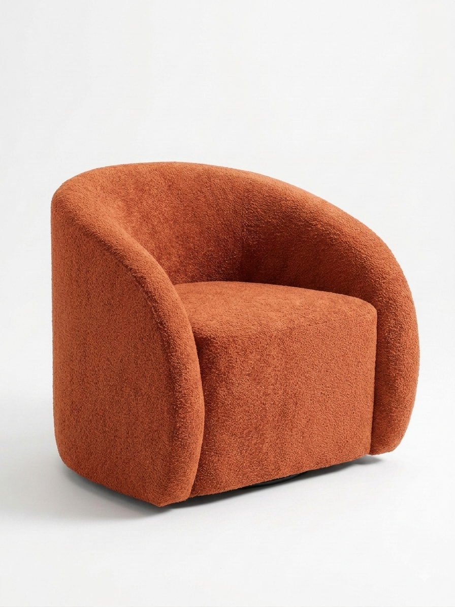 Swivel Lounge Chair Rust