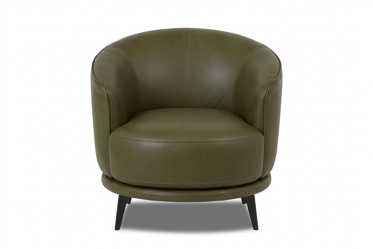 12934-SCH Swivel Chair VS-692E/LV Leather Forest Green