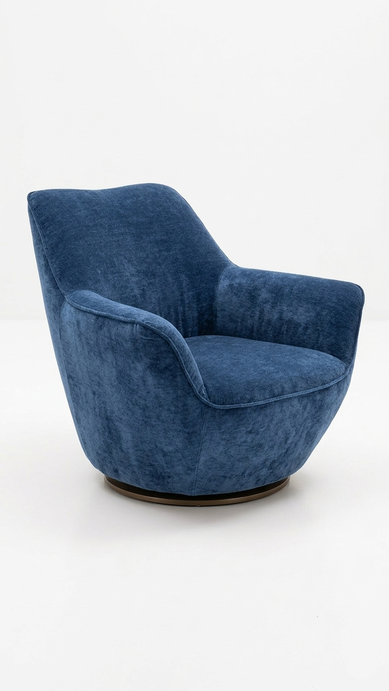 FA-A0434-SCH Swivel Chair CAN-330 Steel Blue Fabric