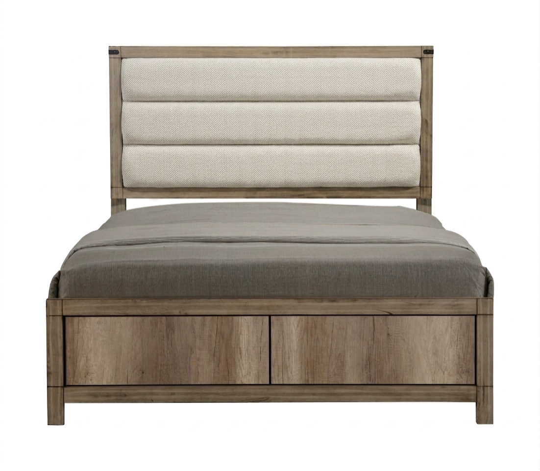 MATTEO Full Size Bed/Upholstered Headboard