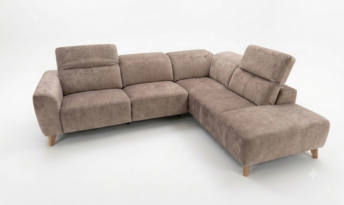 RS-13569 Sectional Power Recliner Sofa (RIGHT FACING) / USB & PWR HDREST/SRI-03 Fabric