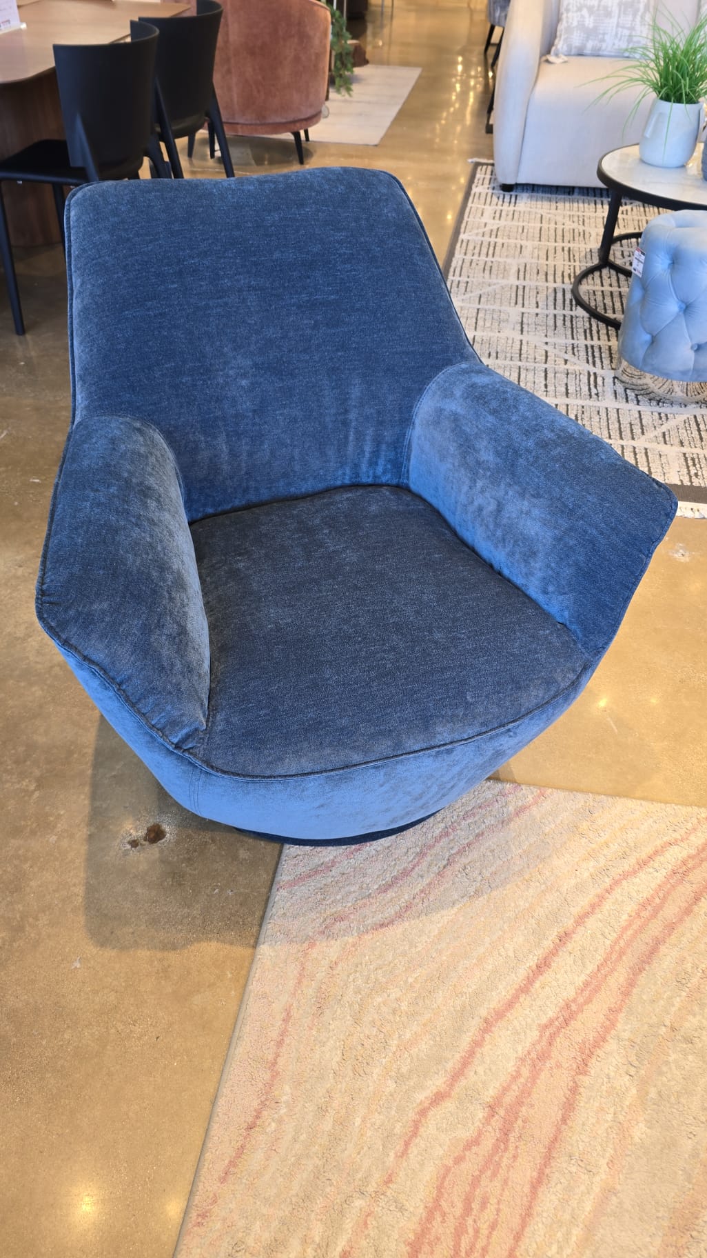 FA-A0434-SCH Swivel Chair CAN-330 Steel Blue Fabric