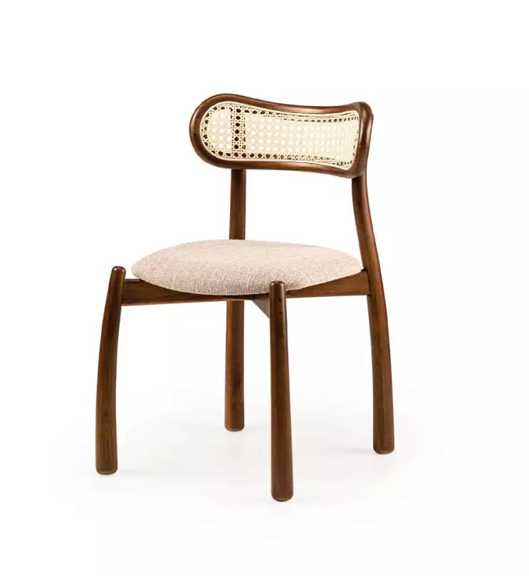MELECA Dining Chair A-09 Fabric/Imbuia
