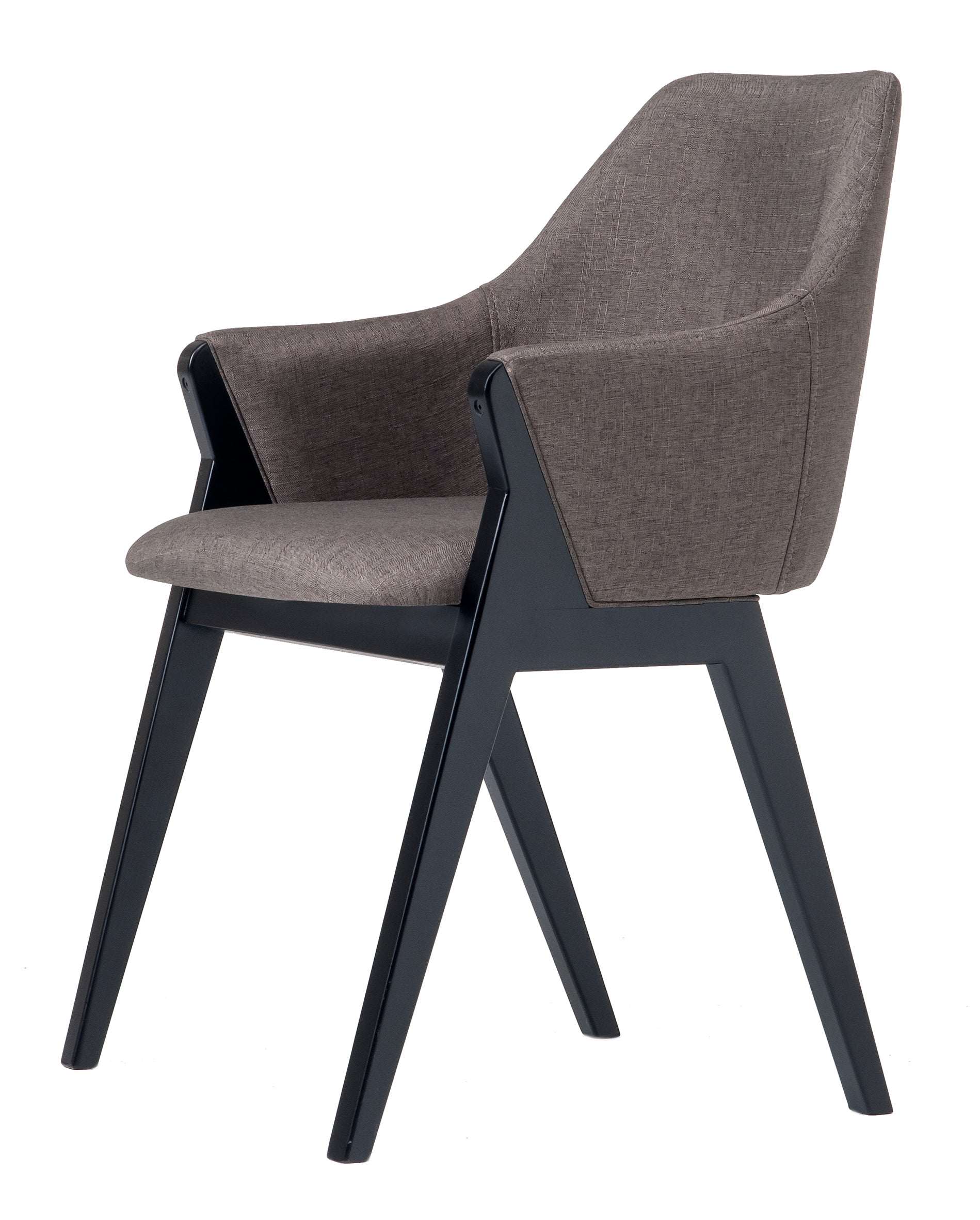 CAD707 SHELL Dining Chair I-07 Grey Fabric/Black