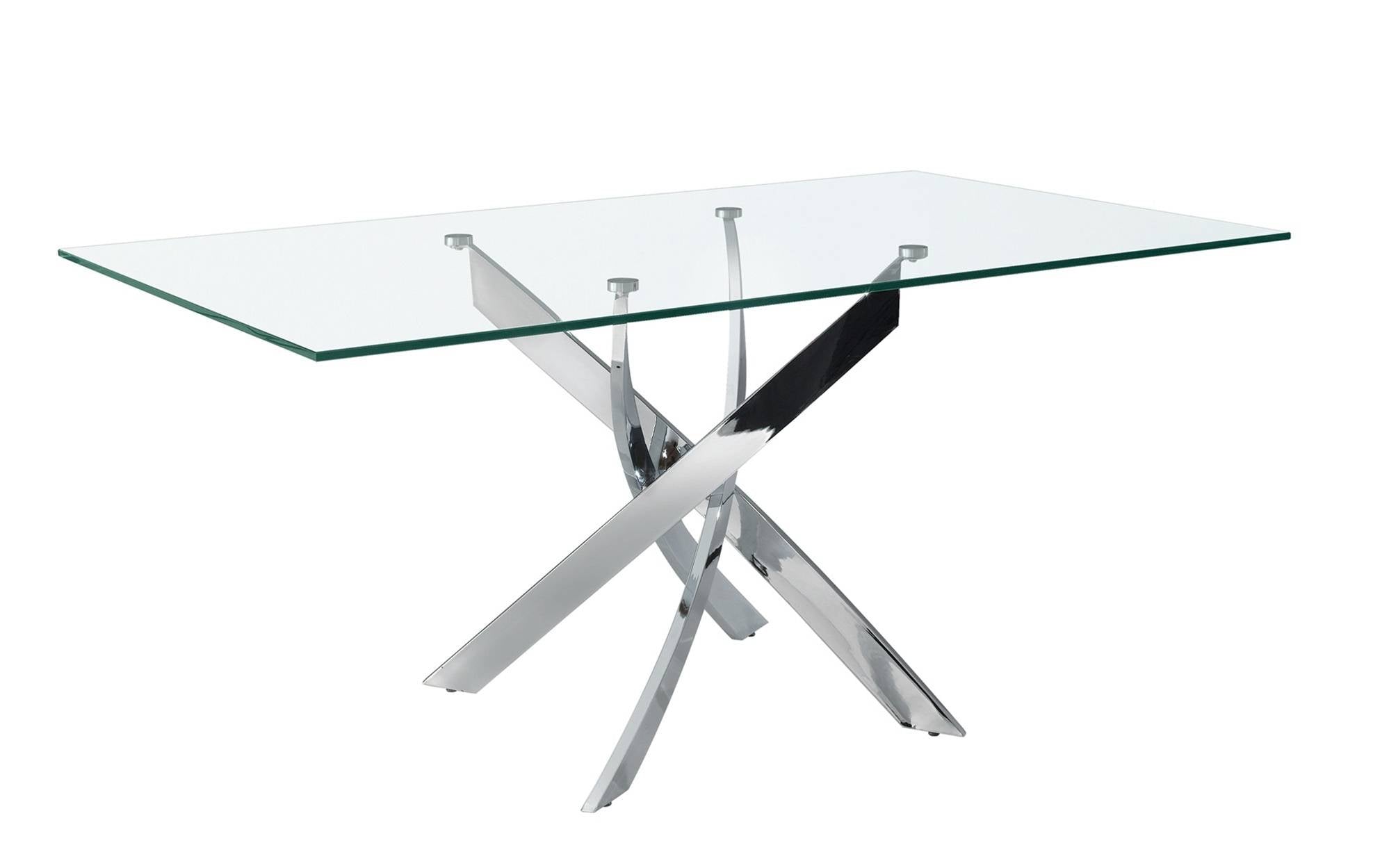 F2133EA Rect. Dining Table 63" x 37" + (4) Dining Chair Grey Fabric