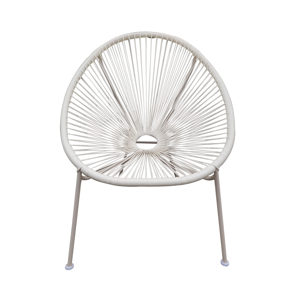 WS2774W - White Wicker Stack Round Chair - 43607