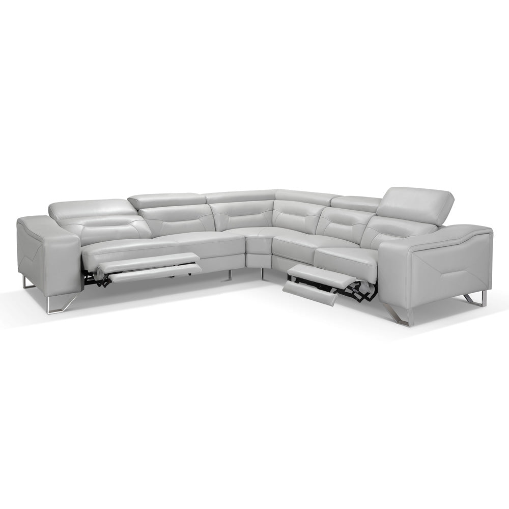 FD2723 -Leather Sectional w/ 2 Electric Recliners  - 44165