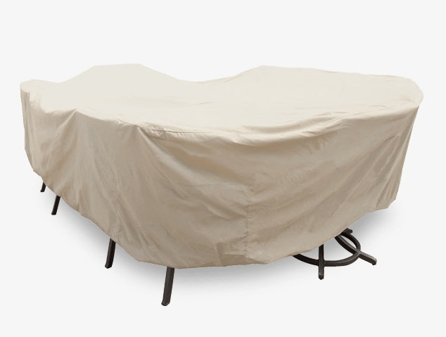 PFC596 - Large Oval/Rect Table & Chairs Rhinoweave Cover (w/8 Ties Elastic Spring Cinch Lock) - 15810